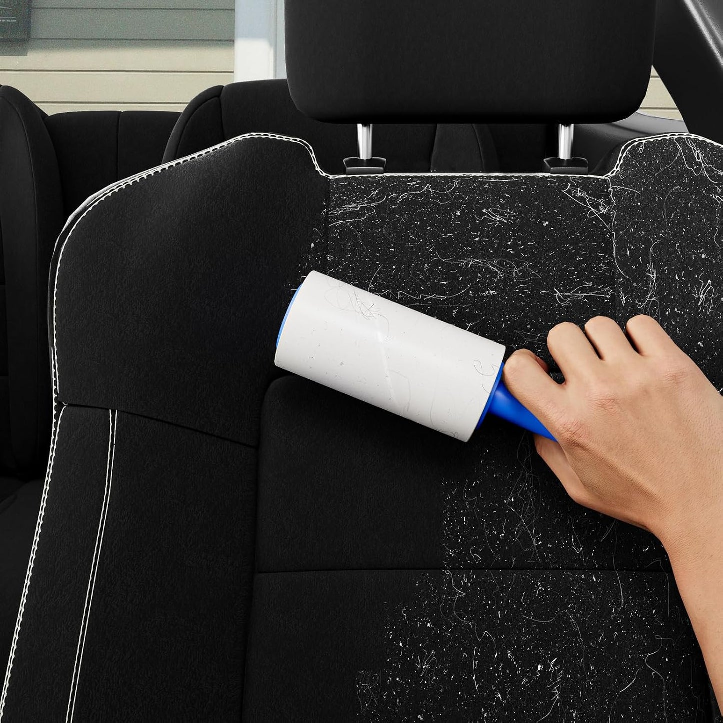 Large Lint Rollers for Carpet, 9.45'' Sticky Rollers for Floor with 360 Sheets, Extendable Long Handle Sticky Mop for Cleaning Couch, Curtains, Cars, Clothing, and Pet Hair