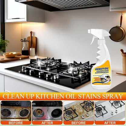 cuoct Kitchen Heavy Oil Cleaner Stain, Heavy Oil Stain Cleaner Kitchen, 300ml Multi-Purpose Cleaner - Clean Up Kitchen Oil Stains Spray, Heavy Oil Cleaner Stain for Household, Oven, Stove, Range Hood