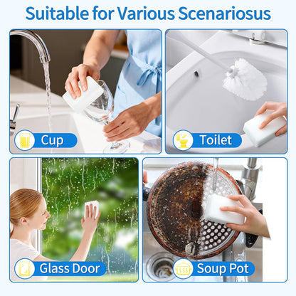 Trendbox 50 Pack Melamine Sponges Magic Cleaning Sponges in Bulk Melamine Foam for Dishes Eraser Sponges for Cleaning