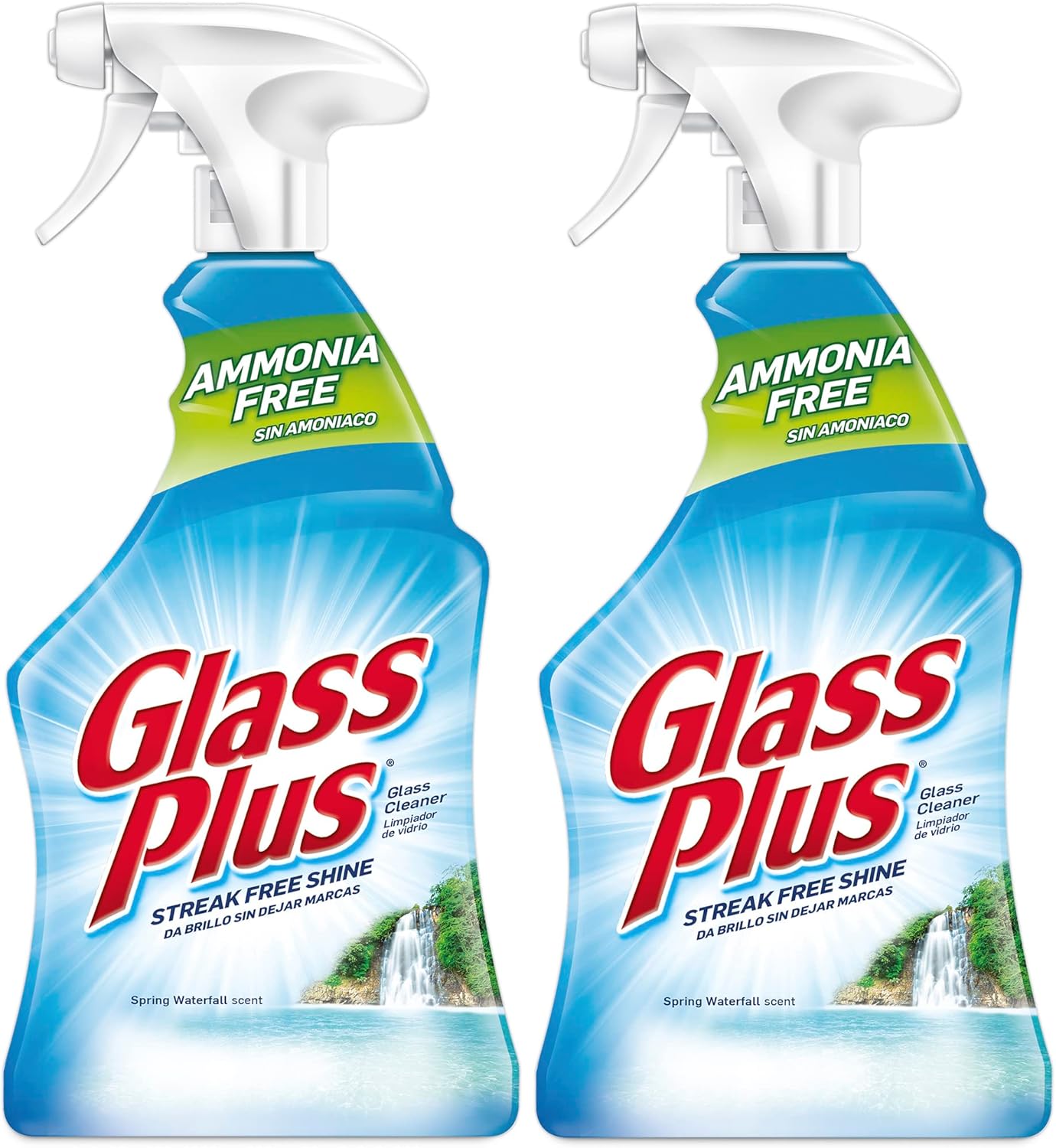 Glass Plus Glass Cleaner, 32 fl oz Bottle, Multi-Surface Glass Cleaner (Pack of 2)