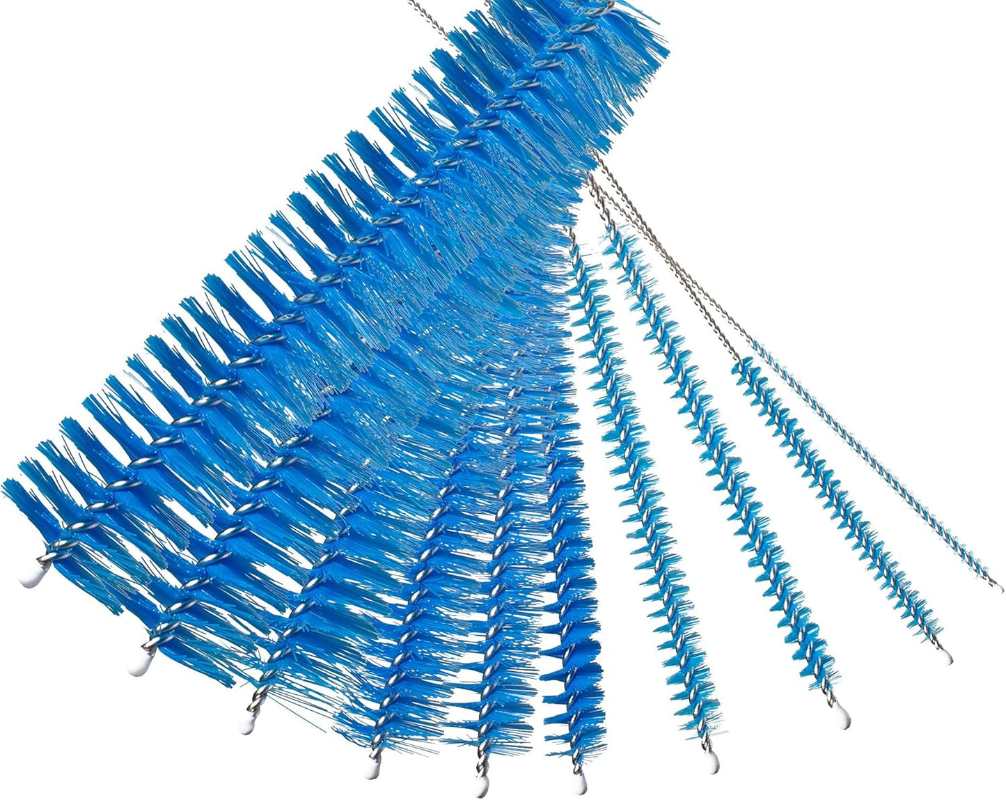 10" Tube Cleaning Brush Set, 5 Pack Large, Extra Long Nylon Straw Brushes with Flexible Handles for Bottles, Cleaning Straws, Pipe Cleaners, Keyboard, Glass, Guns, Detailing and Deep Cleaning, Black