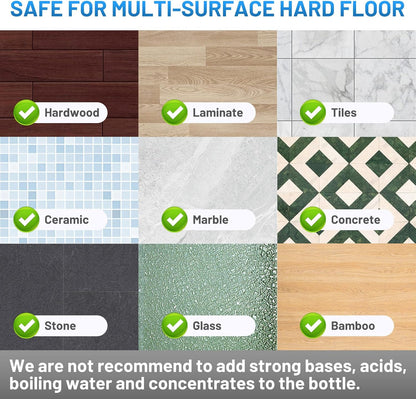 Spray Mops for Floor Cleaning - Wet Dry Mops with 2 Washable + 2 Disposable Pads for Swiffer Powermop - Refillable Bottle for Hardwood Tile Home Kitchen - Absorbs Pet Hair Dust Stains