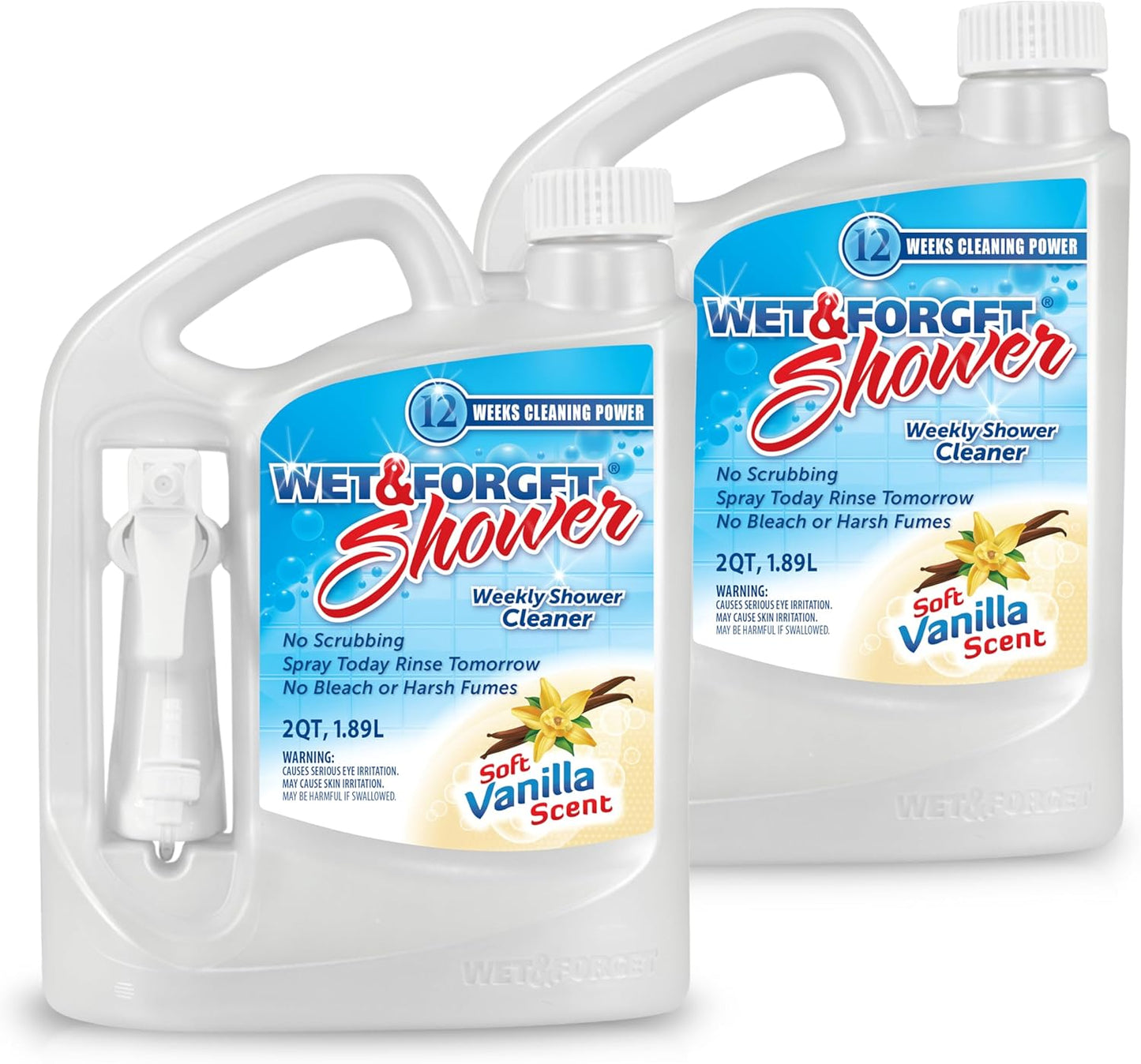 Wet & Forget Shower Cleaner Weekly Application Requires No Scrubbing, Bleach-Free Formula, 64 Ounce (Pack of 1)