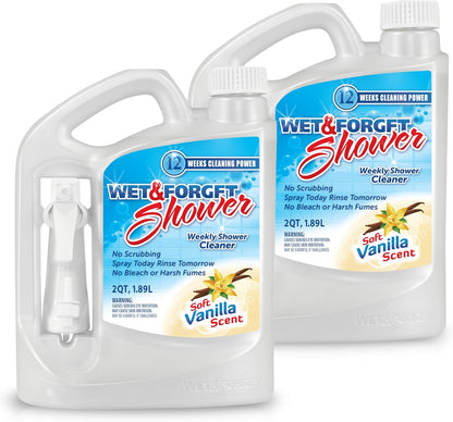 Wet & Forget Shower Cleaner Weekly Application Requires No Scrubbing, Bleach-Free Formula, 64 Ounce (Pack of 1)