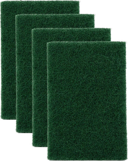 Amazon Basics Heavy Duty Scour Pads, Dish Scrubber for Kitchen + Outdoor, 4 Count, Pack of 1
