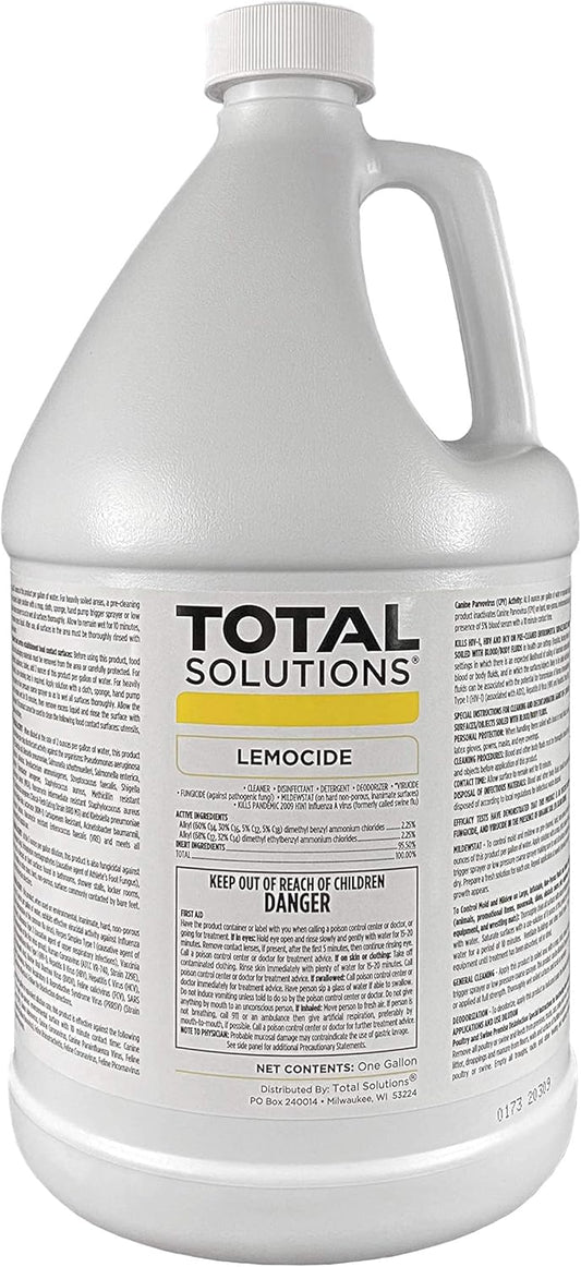 Professional Disinfecting Mildew, Virus & Mold Killer - Cleans & Deodorizes, Lemon Scent (1 Gallon Super Concentrate)