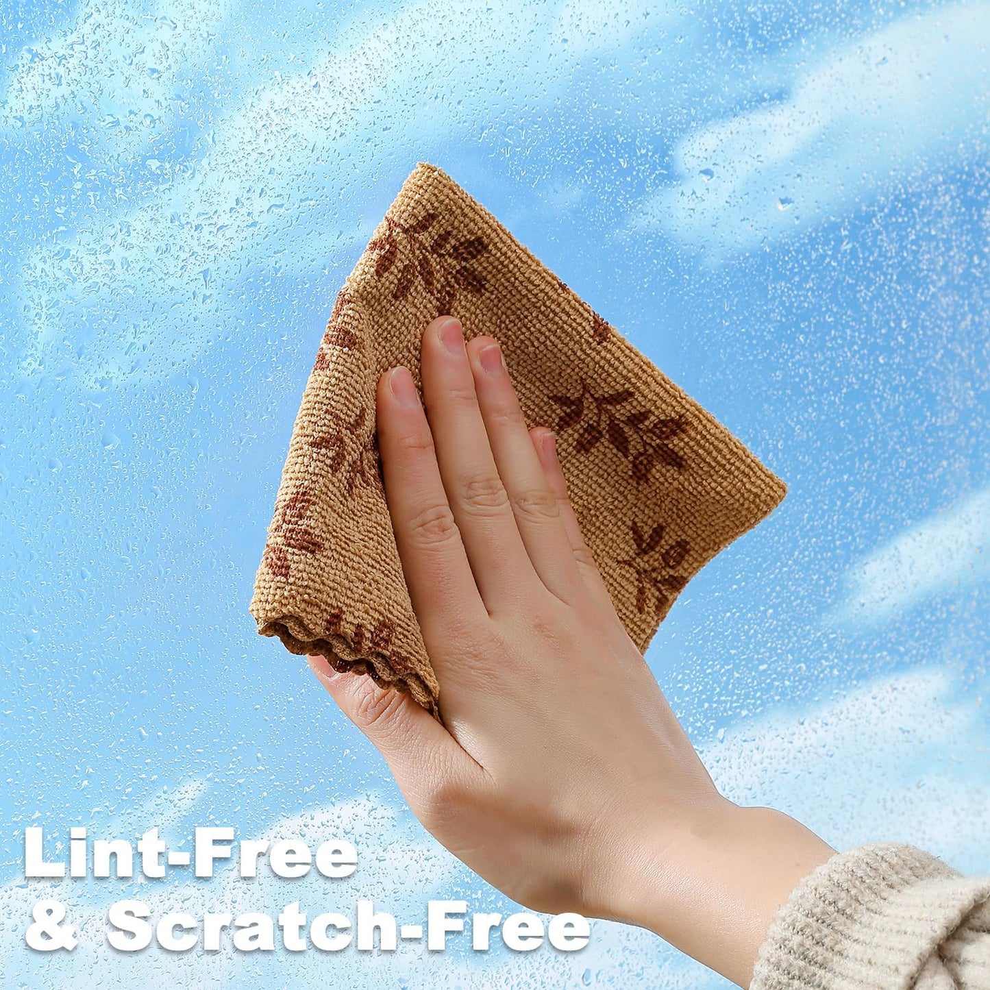 Microfiber Cleaning Cloth Roll,80 Pack Cleaning Towels,Lint Free Rags Paper Towels & Tear Away Reusable Towels,Washable Shop Rags Floral Wipe Cloth,Wash Cloths Dish Rags for Car Kitchen Window