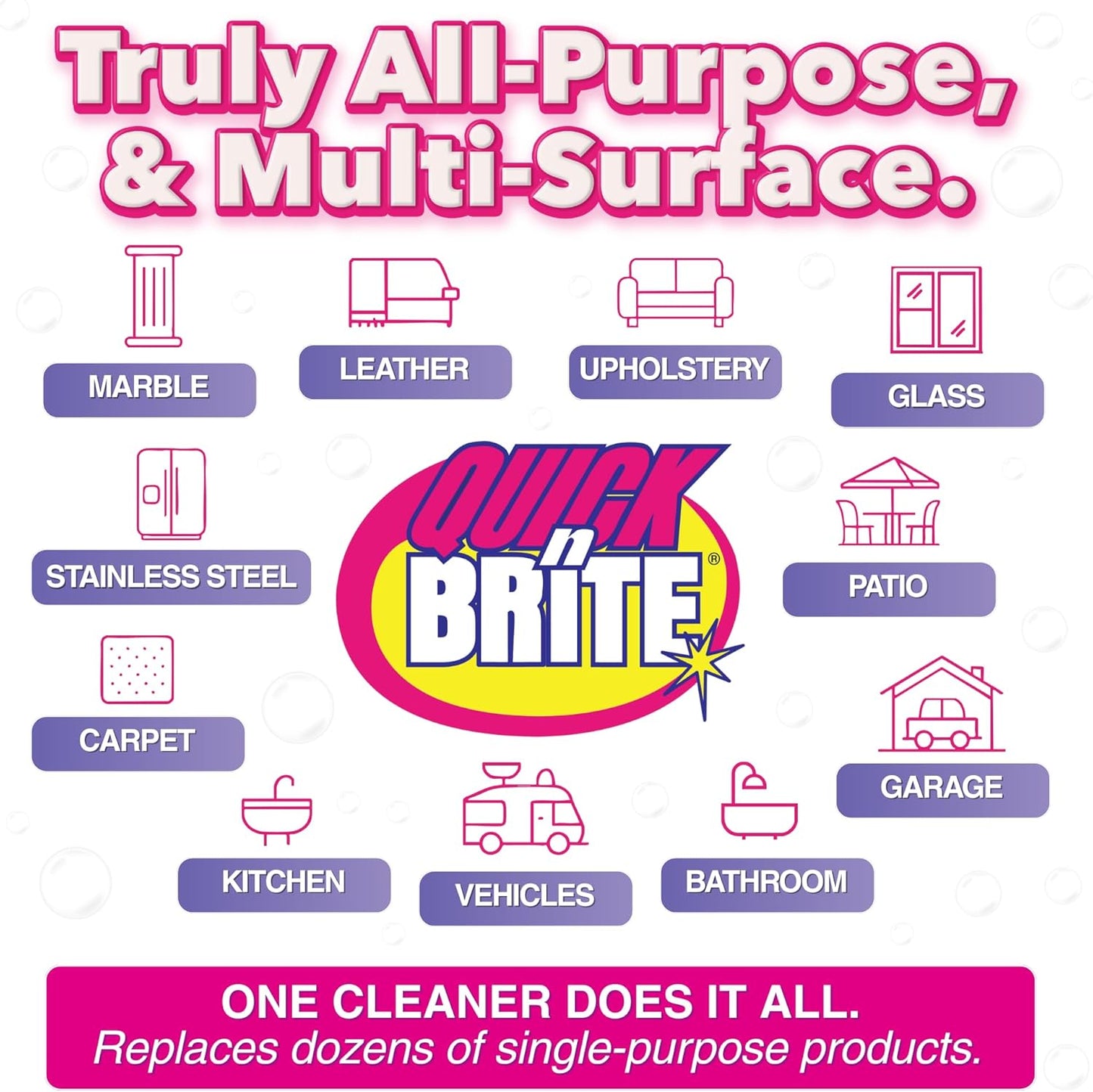 Quick 'n Brite All Purpose Cleaning Paste, True All Purpose Cleaner, Concentrated, 30 oz