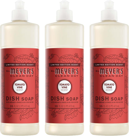 Mrs. MEYER'S CLEAN DAY Liquid Dish Soap, Blueberry Scent, 16 Fl Oz Bottle - 3 Pack