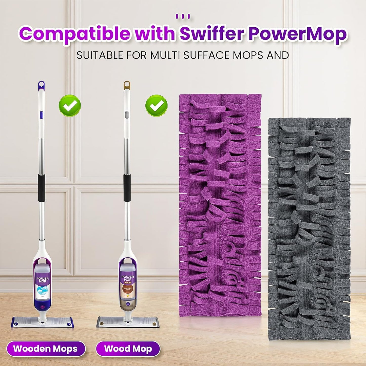 42 Count Disposable for Swiffer Wet Pads Refill Replacement for Swiffer WetJet Spray Mop, Extra Strong Dirt Locking and Water Absorbent, Powerful Stain Removal