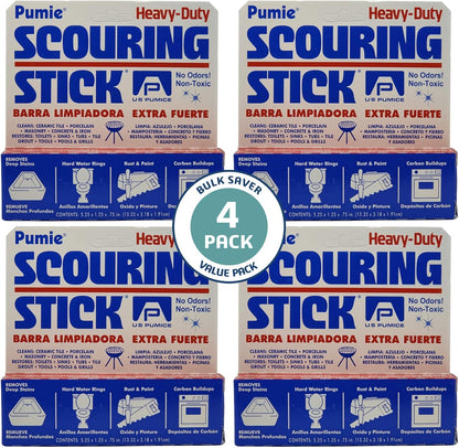 PUMIE Pumice Scouring Stick (1 Pack) - Extra Strong, Heavy Duty Pumice Cleaning Stone for Bathroom, Kitchen, Grill - Scouring Stick for Cleaning Pool, Rust, Stains & Hard Water Rings