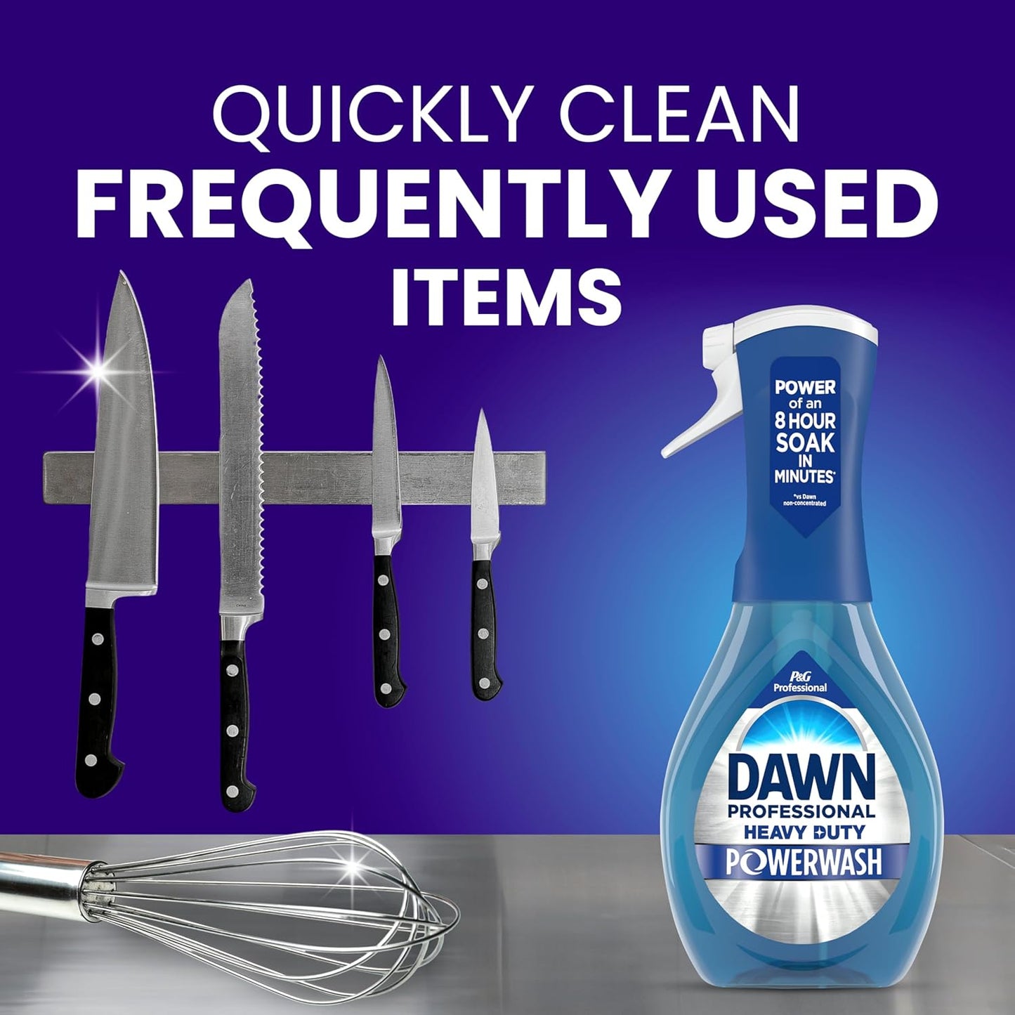 Dawn PRO Heavy Duty Powerwash, Bulk Foaming Dish Spray for Cleaning Burnt-On Grease in Commercial Kitchens, 16 fl oz (Case of 6)