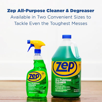 Zep All-Purpose Cleaner - 32 oz (Pack of 4) ZUALL324- designed to tackle tough grease dirt and grime throughout your home