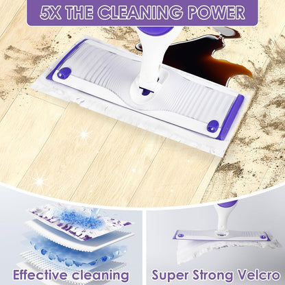 Cleaning Cloths 30-Pack Disposable Power Mop Pads Refills Compatible with Swiffer Power Mop Refills, Thickened Replacement for Swiffer Wet Pads Refill,Non-Washable&Non-Chemical&Unscented