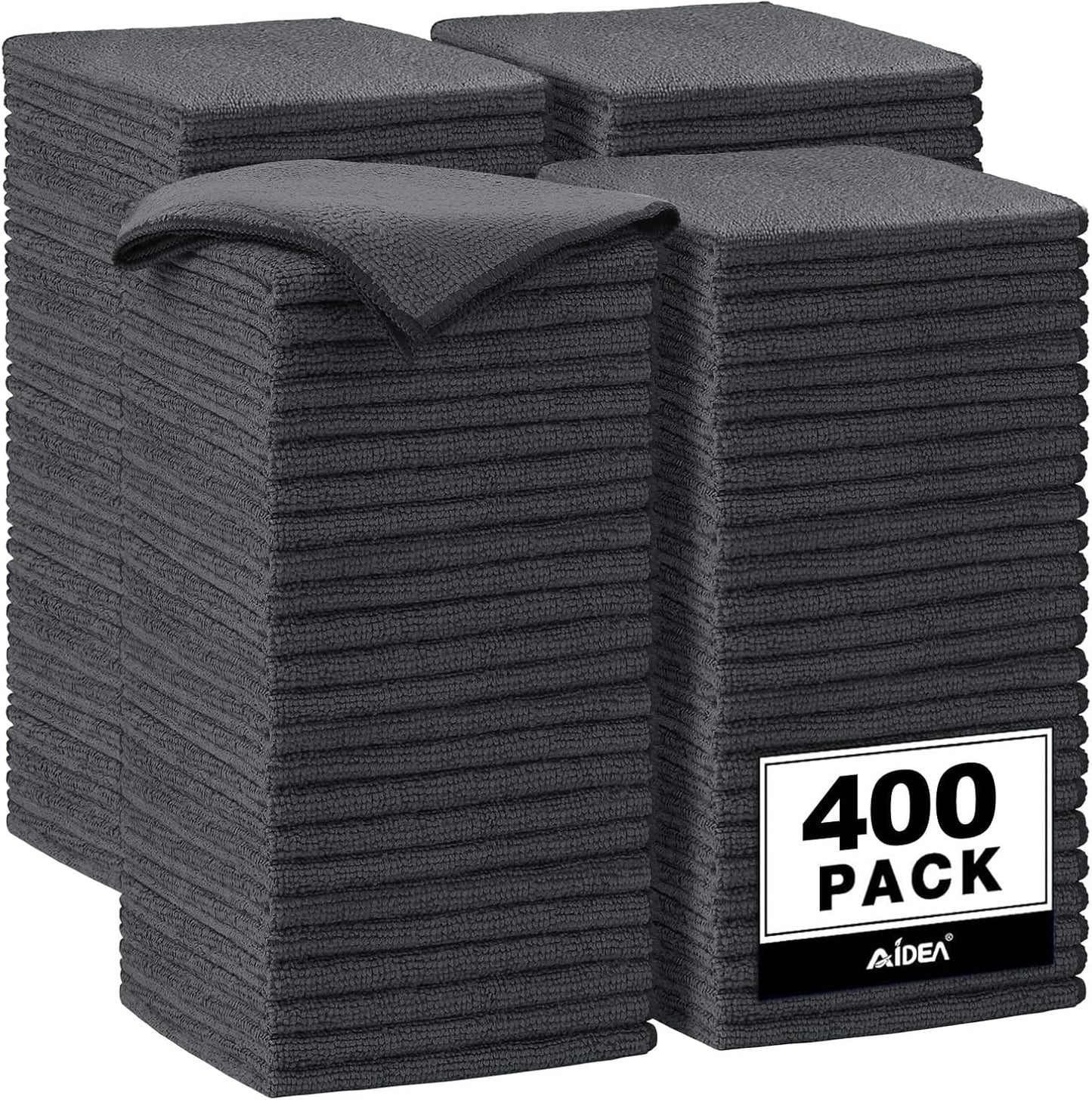 AIDEA Microfiber Cleaning Cloth-50PK, Soft Microfiber Towels for Cars, Absorbent Cleaning Rags, Lint-Free Streak-Free Wash Cloths for House, Kitchen, Window(12in.x12in)