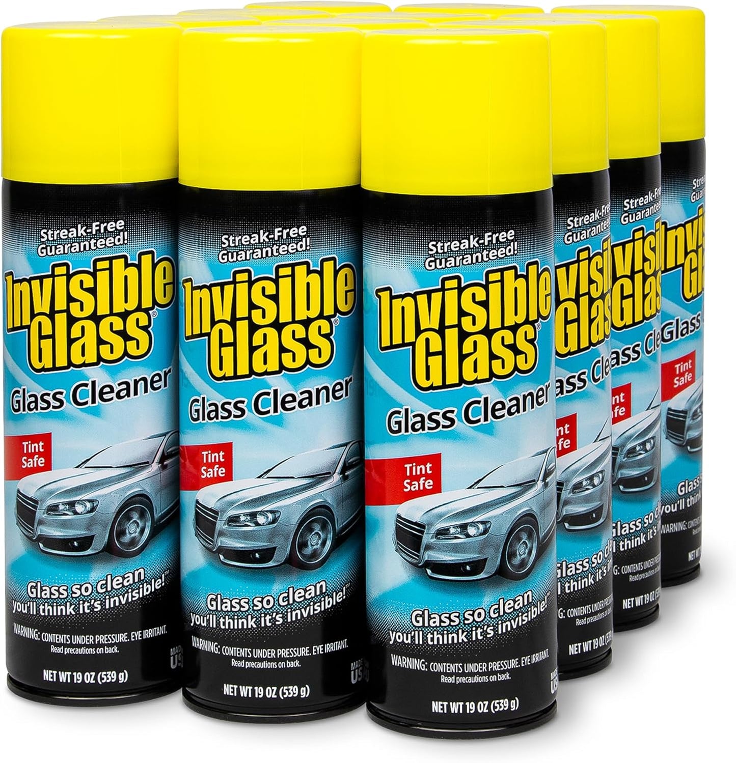 Invisible Glass 91164-2PK Premium Aerosol Glass Cleaner Spray for Car Windshields and Windows, Automotive and Home Window Cleaner, Streak-Free, Ammonia-Free, Tint-Safe – 19 oz (Pack of 2)