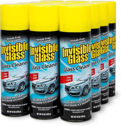Invisible Glass 91164-2PK Premium Aerosol Glass Cleaner Spray for Car Windshields and Windows, Automotive and Home Window Cleaner, Streak-Free, Ammonia-Free, Tint-Safe – 19 oz (Pack of 2)