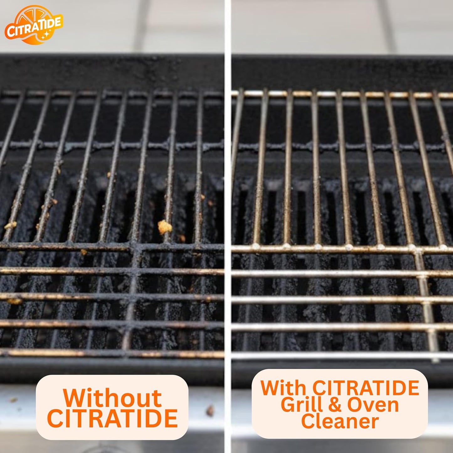 Grill & Oven Cleaner Spray – Heavy Duty Plant-Based Citrus Degreaser Cleans and Degreases BBQ Cooking Grates and Racks, Pellet and Electric Smokers– Non-Toxic, USA Made (32 fl oz)