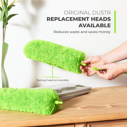Extendable Feather Duster, Microfiber Duster, Ceiling Fan Duster, Feather Dusters for Cleaning, Dust Cleaner, Cobweb Duster - Electrostatic Bendable Head - up to 55 Inch