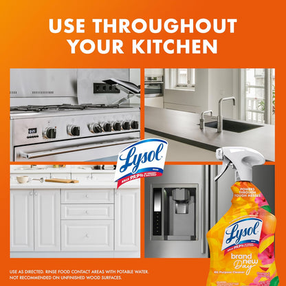 Lysol All Purpose Cleaner Spray, Multi-Purpose Disinfecting Spray, Kitchen & Bathroom Cleaner, Lemon Breeze Scent, 32 Fl Oz (Pack of 2)