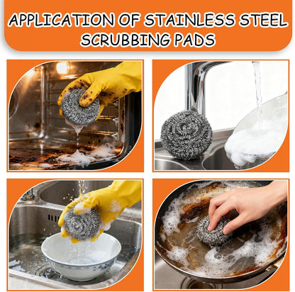 150 Pieces Stainless Steel Scourers Bulk Steel Wool Scrubbers Small 10 gram Metal Sponges Wire Scouring Pad for Stoves, Pots, Pans, Oven, Cooker Hoods for Kitchen Bathrooms(Separately Packaged)