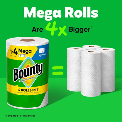 Bounty Select-A-Size Paper Towels, White, 8 Triple Rolls = 24 Regular Roll
