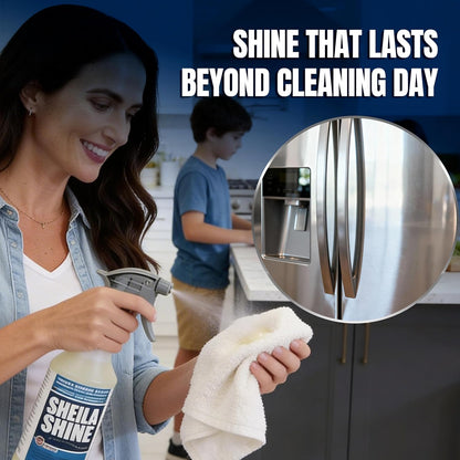 Sheila Shine 3oz Stainless Steel Cleaner and Polish - Cleans, Polishes & Protects Kitchen Appliances, Refrigerators, Sinks, Ovens & Grills - Stainless Cleaner Spray for Residue & Streak Free Shine
