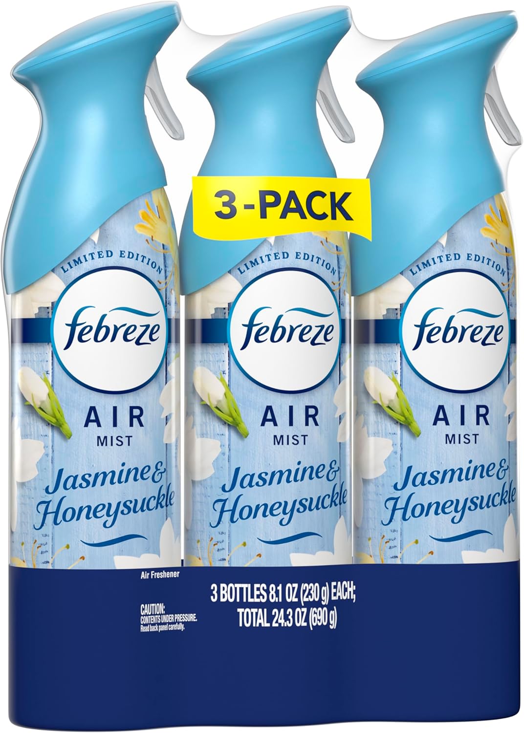 Febreze Air Mist, Air Freshener, Odor Fighting Room Spray, Deodorizer for Home Bathroom Kitchen Office Apartment, Lilac Sunrise, Warm Ocean Breeze, Summer Golden Hour Variety Pack, 8.1oz (Pack of 3)