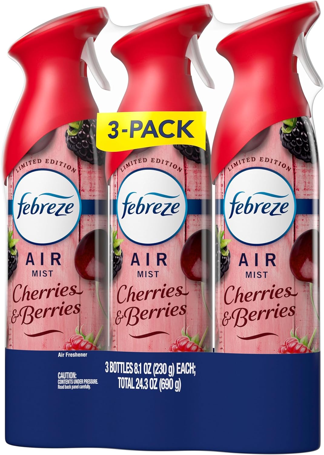 Febreze Air Mist, Air Freshener, Odor Fighting Room Spray, Deodorizer for Home Bathroom Kitchen Office Apartment, Lilac Sunrise, Warm Ocean Breeze, Summer Golden Hour Variety Pack, 8.1oz (Pack of 3)