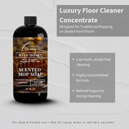 Lapew Baccarat Scented Mop Soap - Luxury Floor Cleaner Concentrate for Mopping Tile, Laminate, Vinyl & Hardwood | Streak-Free, Low-Foam | 36 oz - Colors C