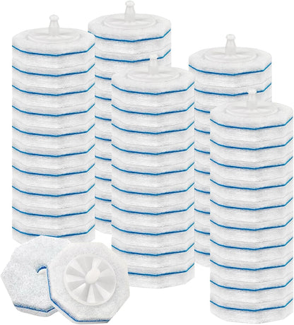 50 Count Disposable Toilet Wand Refills for Clorox Upgraded Brush Heads Compatible with Toilet Wand for Clorox Easy and Effective Bathroom Cleaning