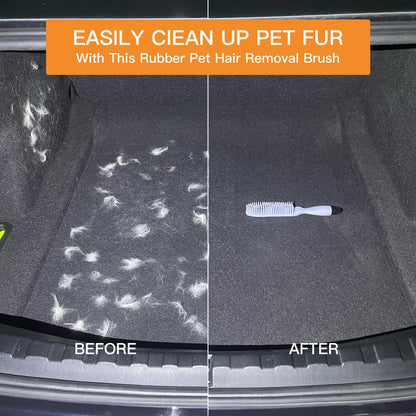 Professional Rubber Dog Hair Remover Brush for Car & Home – Auto Detailing Tool Removes Pet Hair from Vehicles, Furniture, SUVs, Trucks, RVs