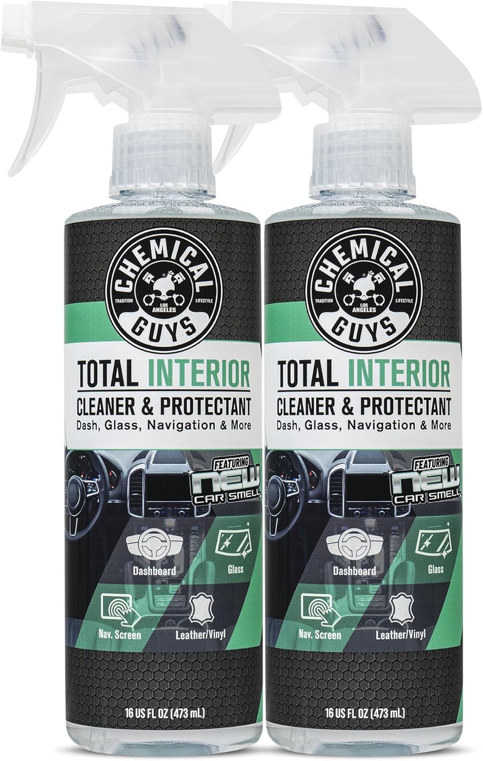 Chemical Guys Total Interior Cleaner & Protectant - Black Cherry, Car Cleaning Spray, Cleans and Protects Leather, Vinyl, Plastic, Rubber, and Glass, Safe for Trucks, SUVs, Jeeps, RVs & More - 16 oz