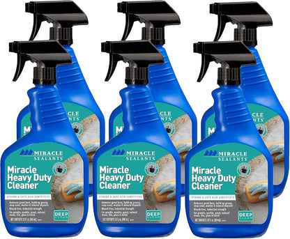 Miracle Sealants Miracle Heavy Duty Non-Acidic Cleaner, Tile & Stone Cleaner & Grout Haze Remover, Quart
