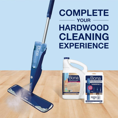 Bona Hardwood Floor Premium Spray Mop - Includes Wood Floor Cleaning Concentrate and Machine Washable Microfiber Cleaning Pad - Dual Zone Cleaning Design for Faster Cleanup