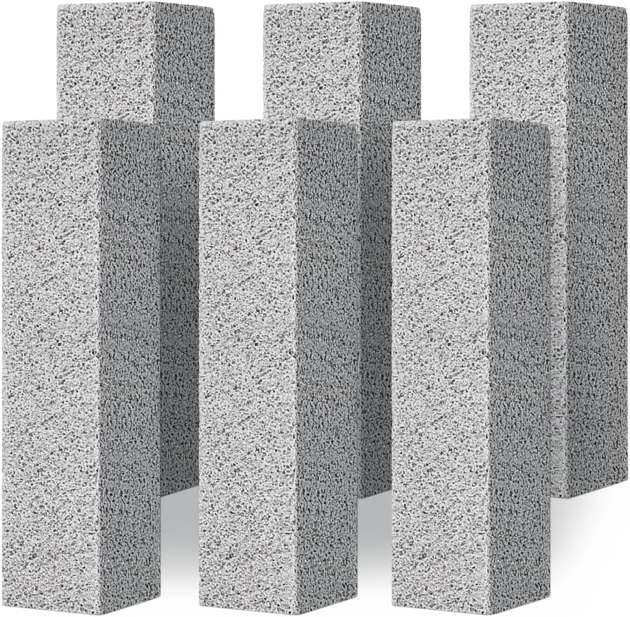 4TH Pumice Stone for Toilet Bowl Cleaning,Pumice Stick Powerfully Away Limescale Stain,Hard Water Ring, Calcium Buildup,Iron&Rust. Remover for Tile/Bath-tub/Sink/Grill - 6 Pack