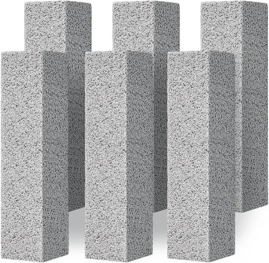4TH Pumice Stone for Toilet Bowl Cleaning,Pumice Stick Powerfully Away Limescale Stain,Hard Water Ring, Calcium Buildup,Iron&Rust. Remover for Tile/Bath-tub/Sink/Grill - 6 Pack