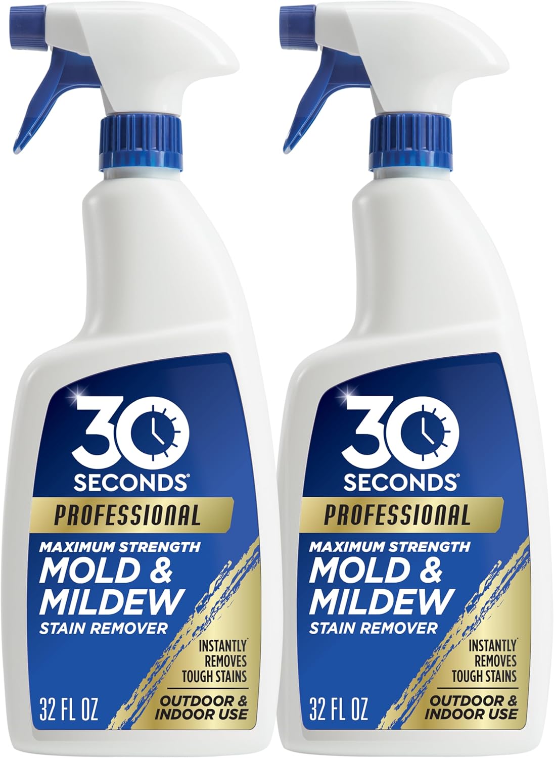 30 SECONDS Pro Mold and Mildew Stain Remover | Scrub Free | Brighter Results Instantly | Ready To Use | 32 Fl. Oz.