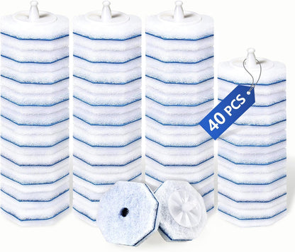 80 Toilet Wand Refills for Clorox Toilet Wand, Disposable Toilet Brush Head with Rich Foaming, Extra Thick Triple-layer Refills, Strong Cleaning & Scrubbing Power, Won't Fall Off or Fall Apart