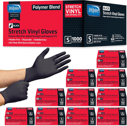 Inspire Black Nitrile Gloves | THE ORIGINAL Quality Black Gloves Disposable Latex Free | 4.5 Cooking