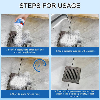 Crystal Lye Drain Opener – Powerful Unclogging Action for Bathroom & Kitchen Pipes (2PC)