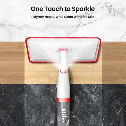 Spray Mops for Floor Cleaning with 3pcs Washable Pads, Xlife Wet Dry Mop for Kitchen Wood Hardwood Laminate Ceramic Tiles Floor Dust Cleaning-Red (No Cleaner)