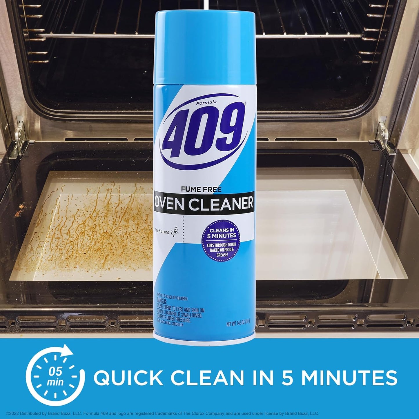 409 Fume Free Oven Cleaner 19oz Aerosol, Fresh Scent, Cuts Through Grease & Grime on Contact, A Powerful Clean You Can Trust, Fresh Scent, 19 Oz | Grill Cleaner, Stove Top Cleaner