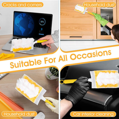 120 Pcs Duster Refills, Electrostatic Disposable Dusters Refills Compatible with Duster, Bulk Heavy Duty Dusters Refill for Blinds Ceiling Fans Furniture Multi-Surface Dusting, Unscented