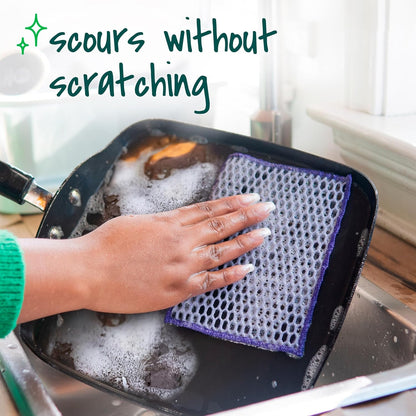 Scotch-Brite Stay Clean Scrubbing Dish Cloths, Rinses Clean and Dries Quick, 2 Non-Scratch Dish Cloths