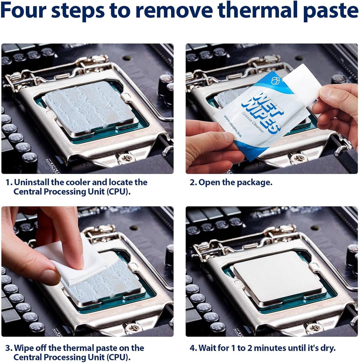 SYY Thermal Paste Remover Kits for CPU, GPU, Heatsink etc Thermal Computer Paste Remover incl. 20 Cleaning Wipes
