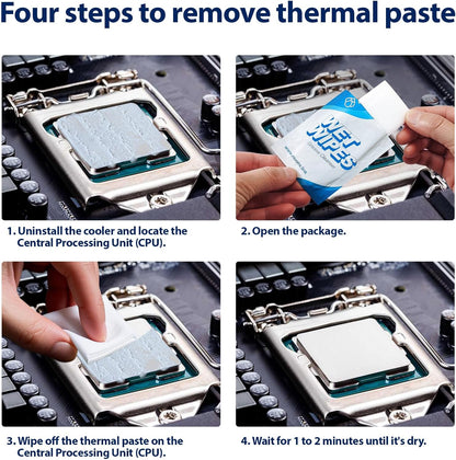 SYY Thermal Paste Remover Kits for CPU, GPU, Heatsink etc Thermal Computer Paste Remover incl. 20 Cleaning Wipes