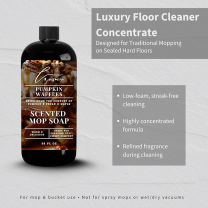 Lapew Baccarat Scented Mop Soap - Luxury Floor Cleaner Concentrate for Mopping Tile, Laminate, Vinyl & Hardwood | Streak-Free, Low-Foam | 36 oz - Colors B