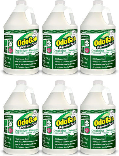 OdoBan Professional Disinfectant and Odor Eliminator Concentrate, Made in the USA, Lavender Scent, 2-Pack, 1 Gallon Each