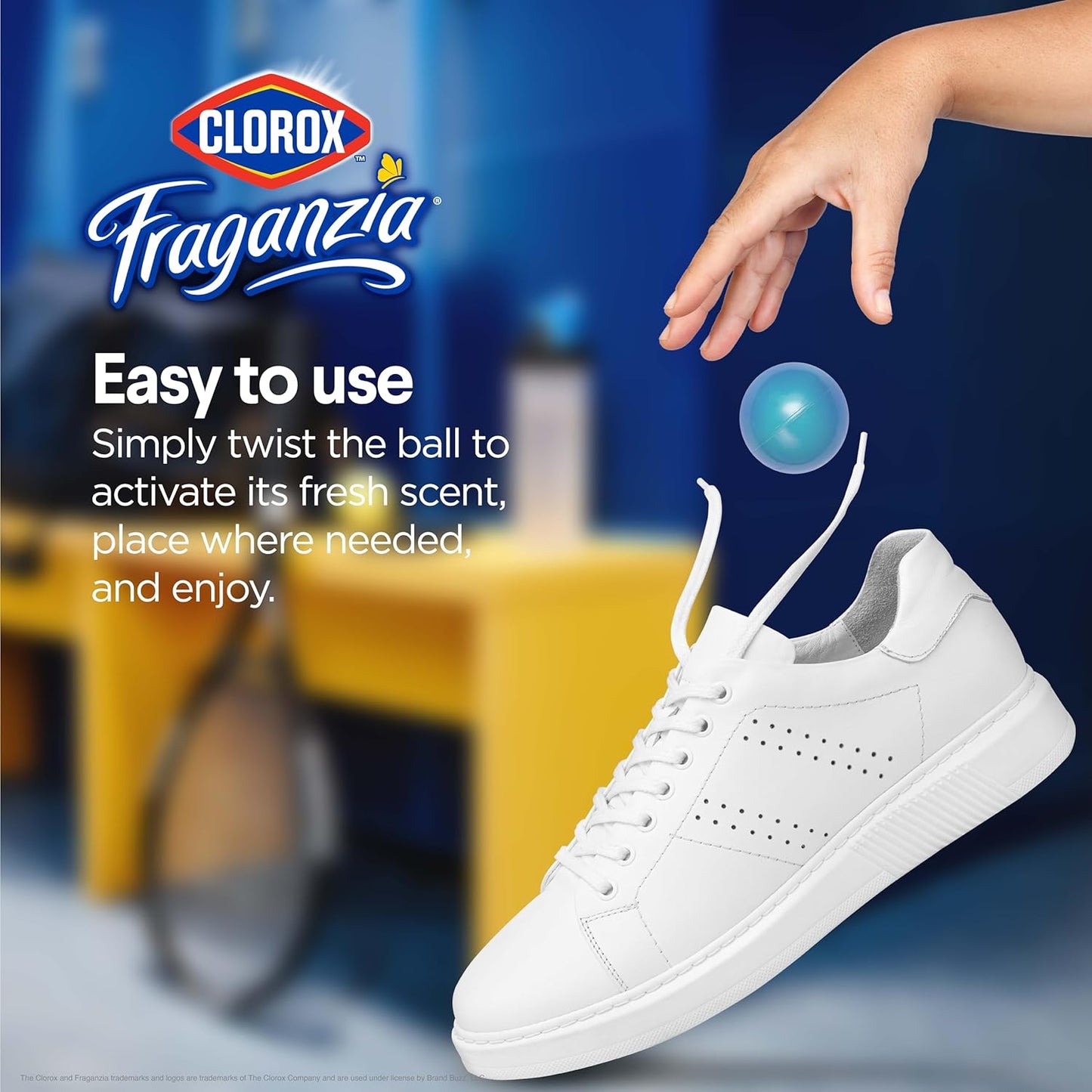 Clorox Fraganzia Deodorizing Balls with Lavender and Eucalyptus Scent, Battery-Free Shoe and Small Space Odor Eliminator with Up to 30 Days of Freshness, 6 Count Pack